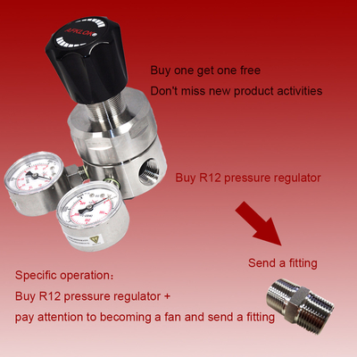 AFK R12 3000psi منظم ضغط غاز النيتروجين الهيدروجين مع مقياس CV 1.0