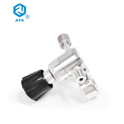 منظم أكسجين عالي الضغط من الفولاذ المقاوم للصدأ R41 من AFK 4000psi مع مخرج مدخل CGA320