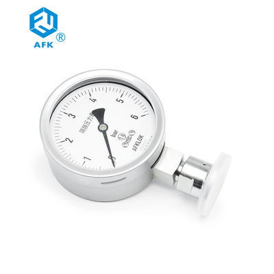 مقياس الضغط التفاضلي للغاز من الفولاذ المقاوم للصدأ AFK 6 بار