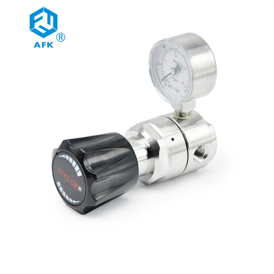 CE قابل للتعديل الضغط تخفيض صمام منظم ضغط الهواء النيتروجين مع مقياس