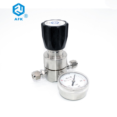 AFK R52 منظم ضغط مقياس واحد 250 رطل / بوصة مربعة من الفولاذ المقاوم للصدأ PTFE