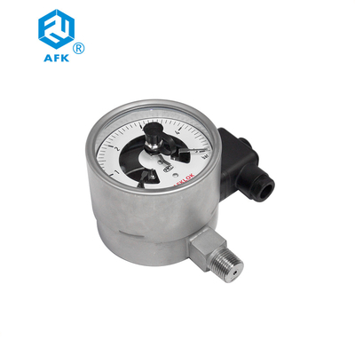 AFK 5bar مقياس ضغط الاتصال الكهربائي الفولاذ المقاوم للصدأ 304100 مللي متر وصلة ذكر
