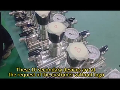 عشرة وحدات ثانوية غير مرموقة تستخدم الأكسجين كغاز الاختيار يتم اختبارها بالضغط.