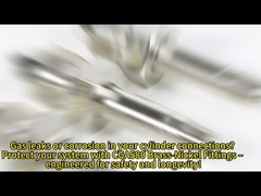 1/4 بوصة CGA580 أجهزة توصيل الأسطوانة مع اتصال الذكور والنخاع مطلية بالنيكل